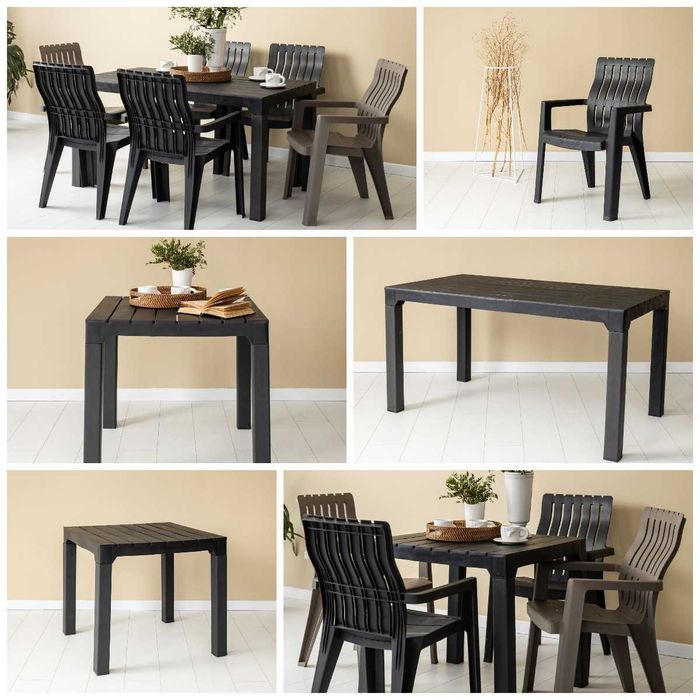 Столы, Стулья Пластмассовые. Мебель для Кафе, Садовая. Ротанг, Пластик