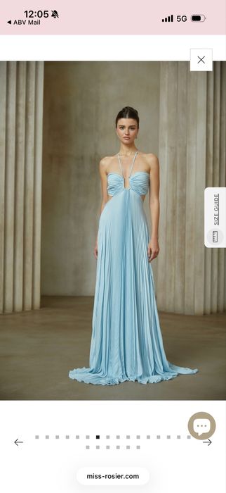 Maxi рокля бебешко син цвят Andreà Miss Rosier