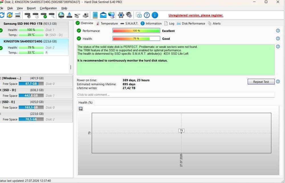 SSD Kingston A400 240GB SATA-III 2.5"