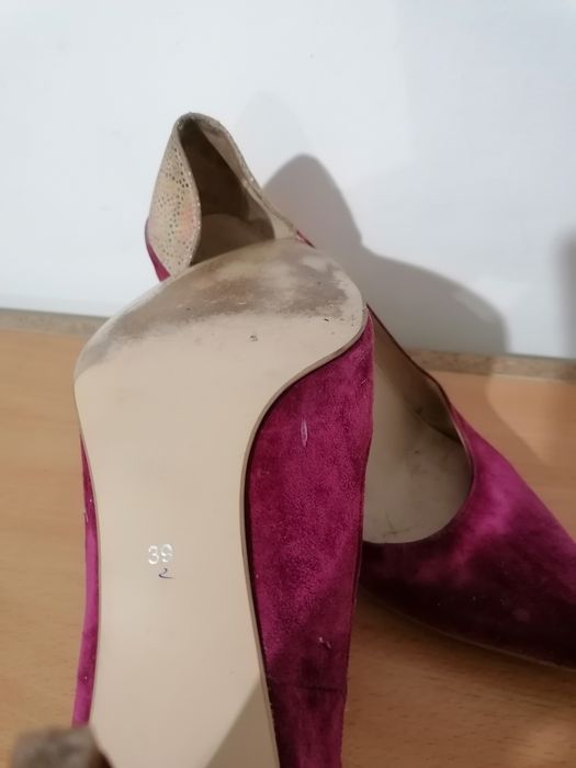 Pantofi eleganți din piele întoarsă mărimea 39