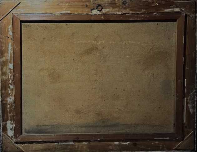 ~GOSPODARIE~ Tablou vechi, ulei/panza, 80x60cm(100x80cu rama), semnt