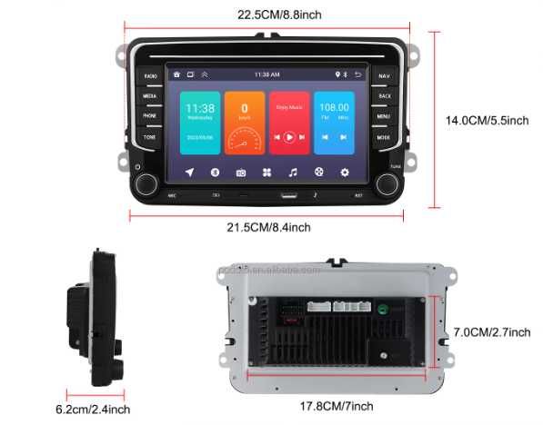 Navigatie Carplay 2GB Passat B6 B7 Golf 5 6 Skoda Octavia Seat