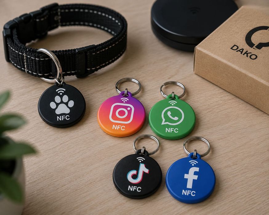 NFC брелок умная визитка