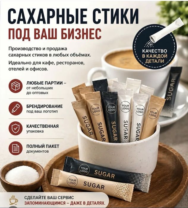 Сахар в стиках, под ваш дизайн