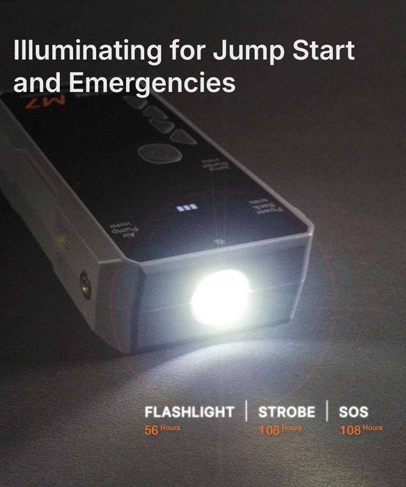 Luckfire M7 Смарт джъмп стартер и компресор, 12V, 8,5 л Б/6,5 л Д