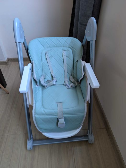 Столче за хранене LORELLI Party Iceberg Green Leather