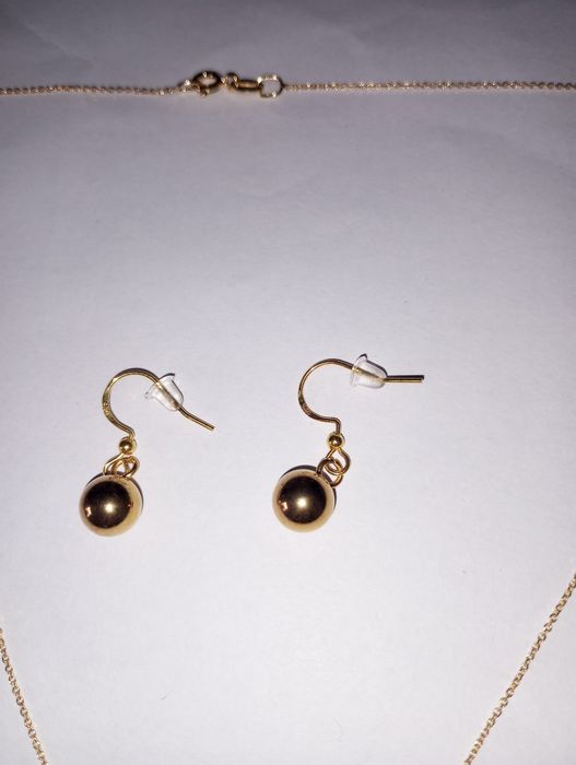 Set cercei și colier argint 925 placat cu aur