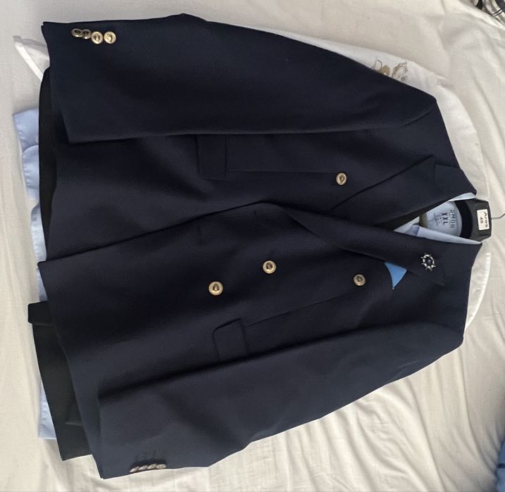 2 Sacouri cu două rânduri de nasturi Negru/ Bleumarin mărime 58