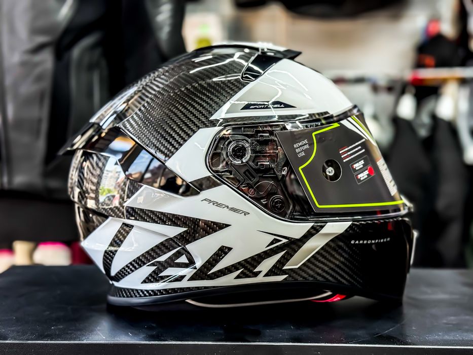 Casca Moto Premier Devil Carbon Gloss Grey , White