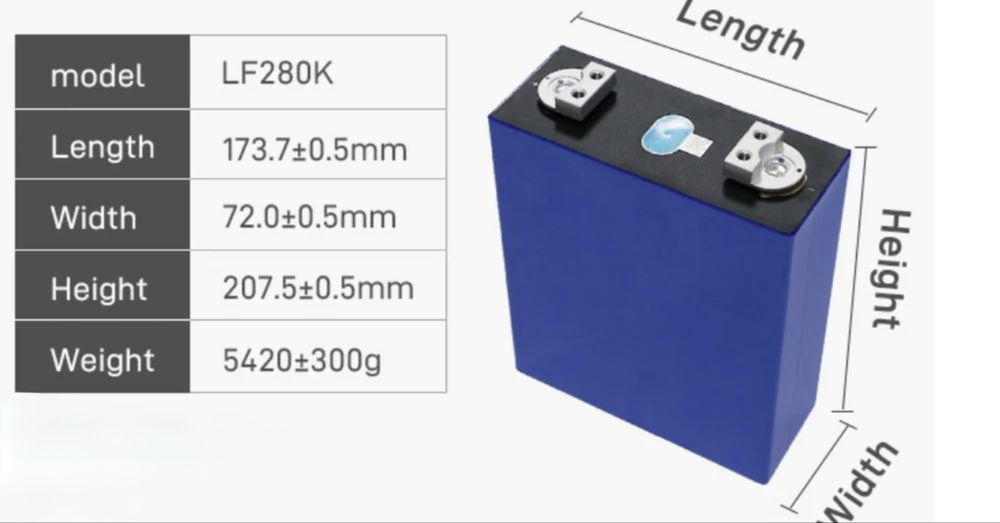 Клетки/батерии за соларна система EVE LF280K