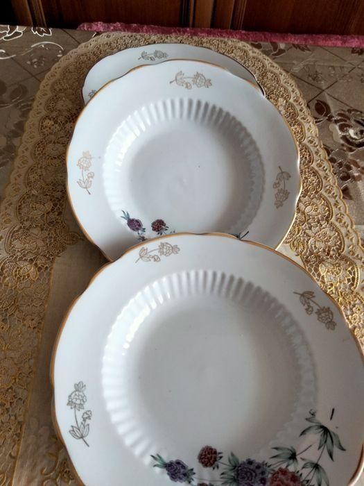 Тарелки фарфоровые, глубокие. СССР