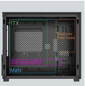 Carcasa PC calculator, mATX MONTECH Sky One Mini.