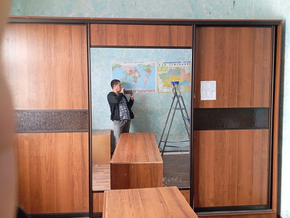 Шкаф-купе антрессолімен. Ені 300см, биіктігі 280см.  Шкаф-купе с антре