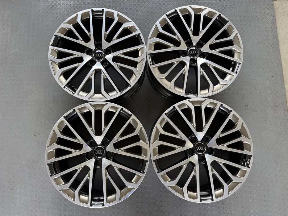 4бр. КАТО НОВИ 20” ОРИГИНАЛНИ Джанти “RS Design” 5х112 за -AUDI/SKODA/SEAT/VW/VAG- 8.5Jx20H2, ET46, *2024г.*