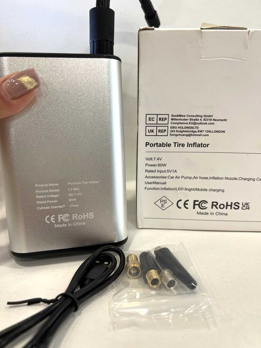 Compresor Portabil 6000mAh, NOU!