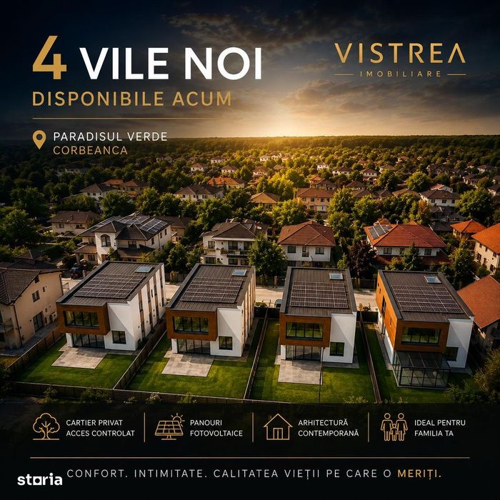 Corbeanca-Paradisul Verde | Vila nZEB 230 mp si teren de 350 mp