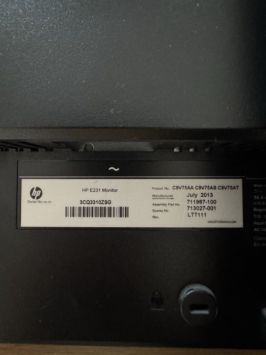 Monitor LED HP EliteDisplay E231, 23 inch, Full HD