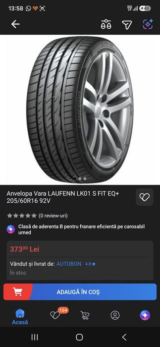 De vanzare anvelope Laufenn rulate doar 5000km