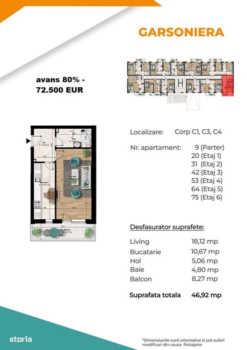 Garsoniera ideala pt investitie / Metrou Berceni 400m