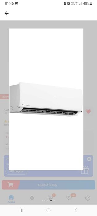 Aer conditionat 9000btu,Fram, nou, fara freon si kit instalare
