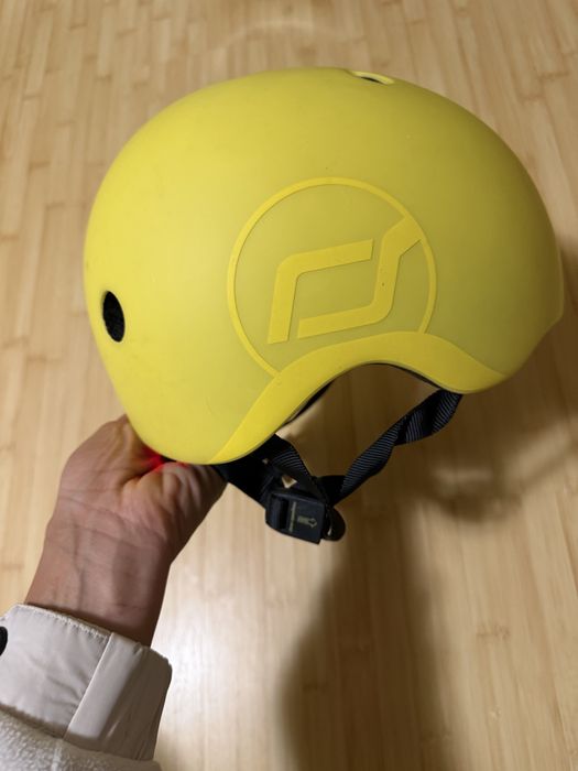 Casca de protectie pentru copii, Marimea S-M, 3 ani+, Galben, Scoot and Ride