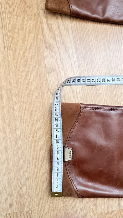 Cizme înalte din piele Geox Respira maro