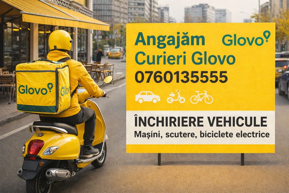 Vrei bani rapid? Devino curier Glovo, Bolt, Wolt în Craiova