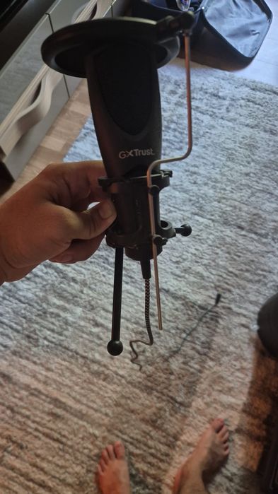 Microfon streaming tripod Trust Mantis GXT 232, Omnidirectional, USB, cablu 1,5m, compatibil PC, PS4/PS5/Xbox, negru