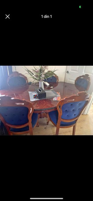 Masa cu scaune lemn nuc