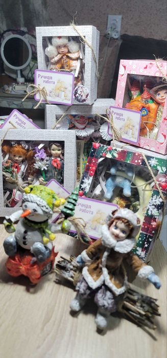 Ватная игрушка на елку