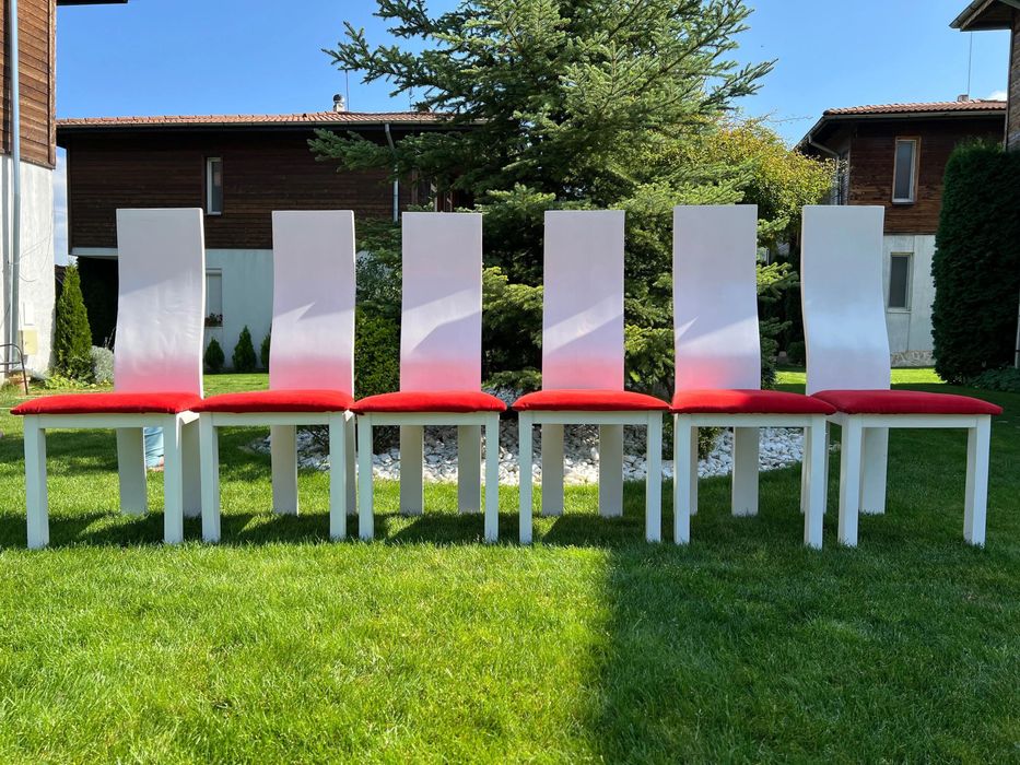 Комплект 6 масивни стола