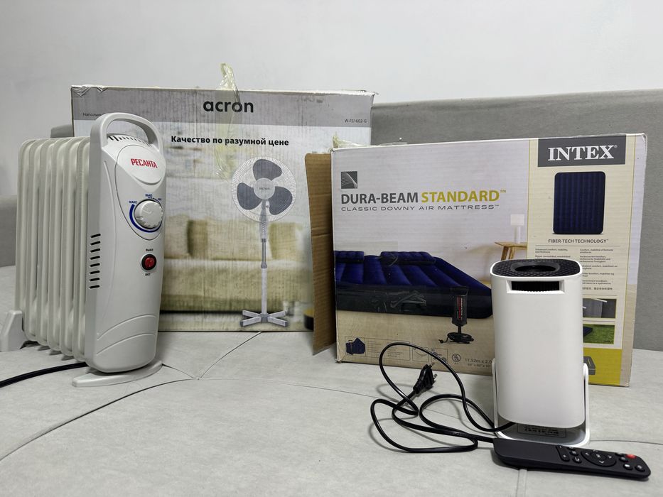 Продам все за 40 000 тенге | проектор, обогреватель,вентилятор, матрас