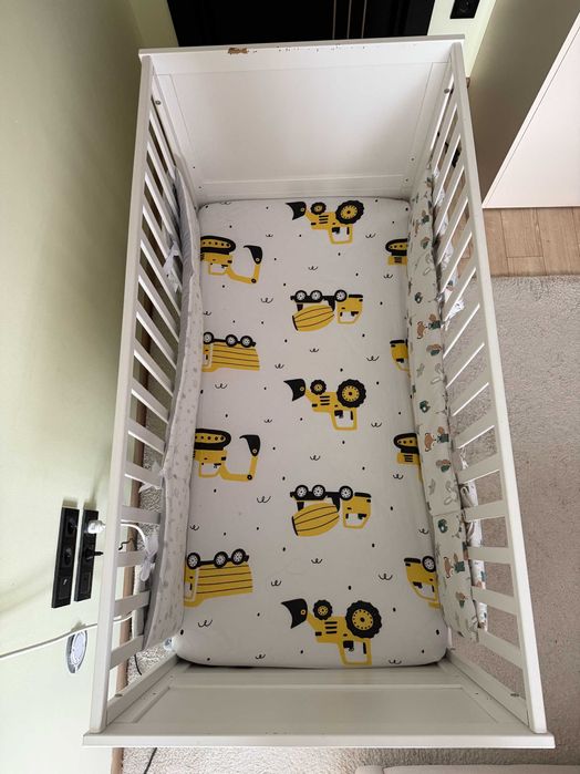 Patut copil 70 x 140 cm + 2 saltele + protectii