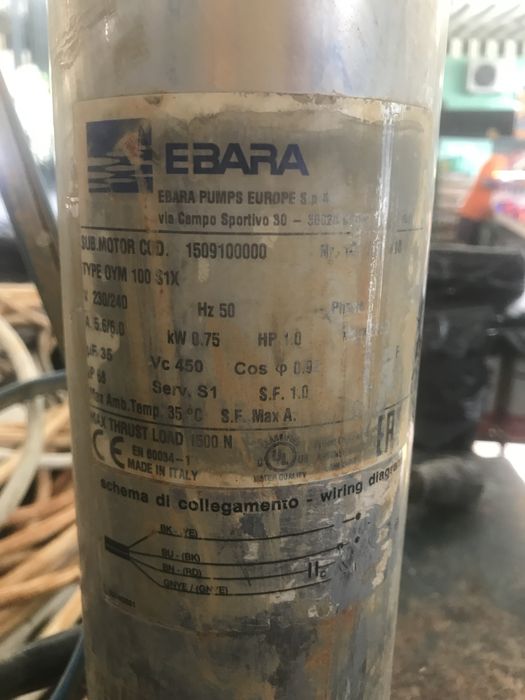 3 бр. Дълбоководни помпи за вода (Electromash, Aquapress, Ebara) – Окабелени