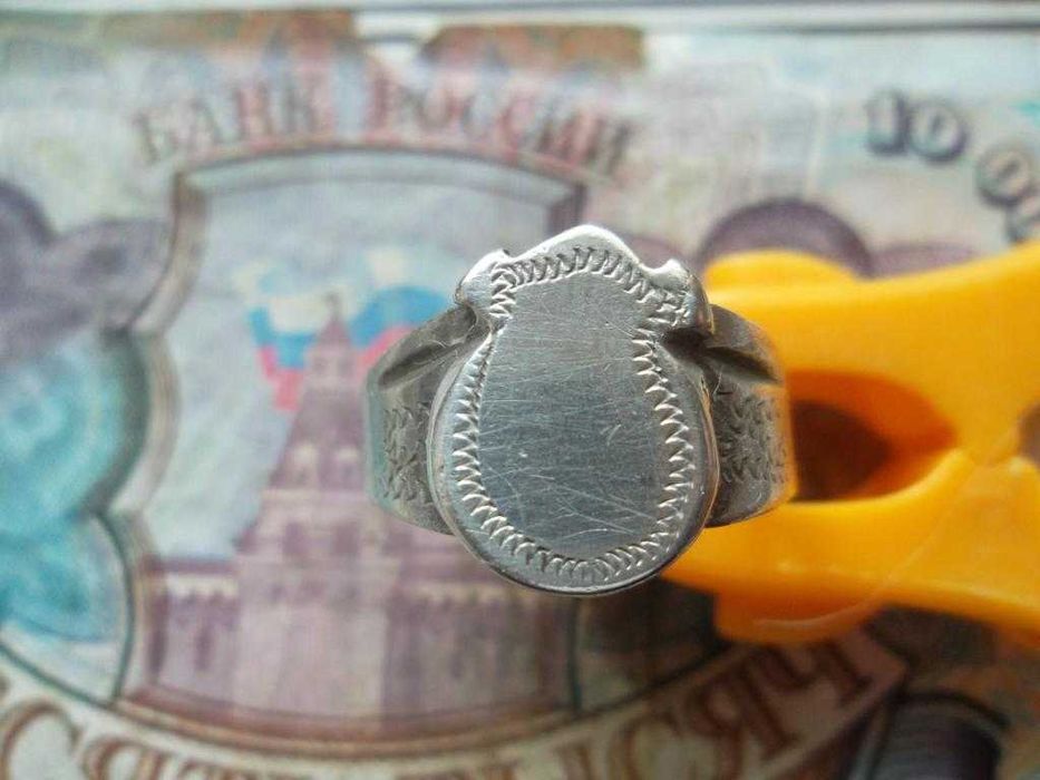 Кольцо серебро старинное подкова на удачу