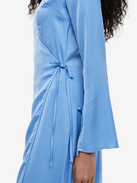 Rochie midi hm M baby blue satin