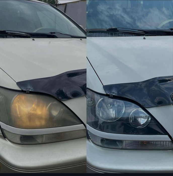 Полировка фар Химическая и с Пастой