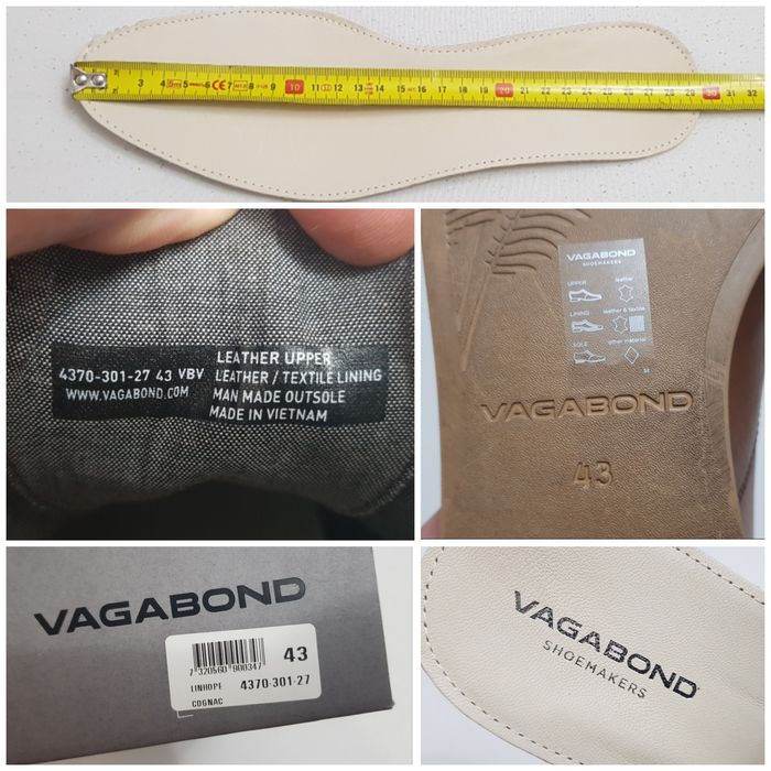 Pantofi casual VAGABOND Lindhope, piele naturală, cognac nr. 43 si 44