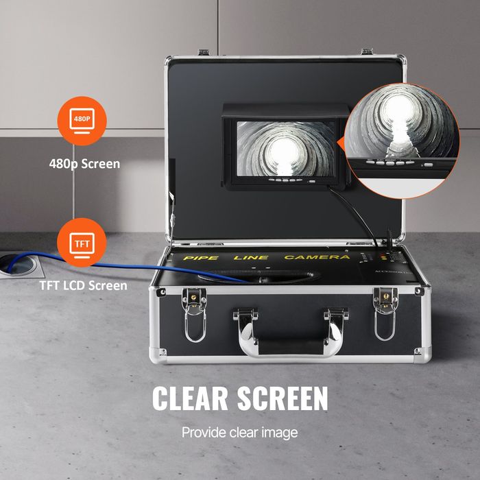 Camera Inspectie Tevi,Ecran 17.8cm,1000TVL,20.1m