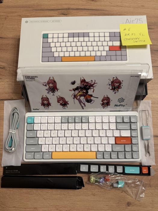 Tastatură mecanică low profile NuPhy Air75 V2, Cowberry Switches