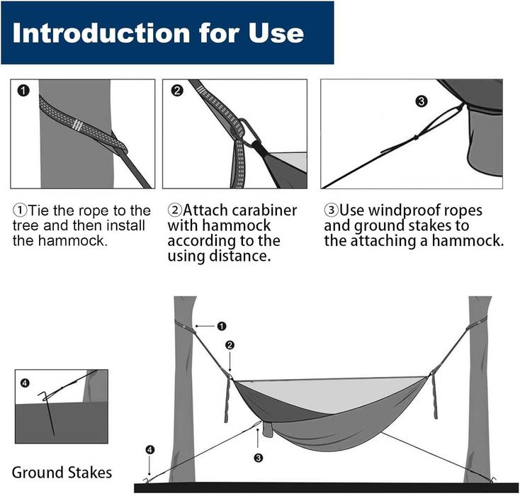 Водоустойчив Двуместен Хамак с Мрежа Против Комари до 250кг+ раница