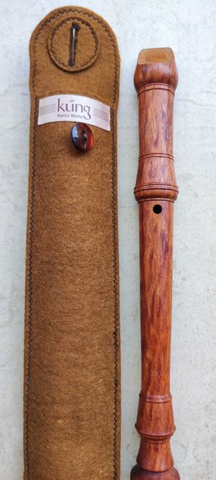 Оригинален швейцарски рекордер (блок флейта) KUNG. Kung Sopranino в "F