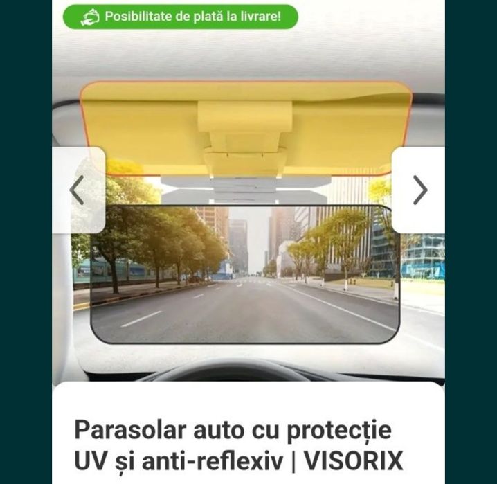 Parasolar auto cu protecție UV si Anti-reflexiv