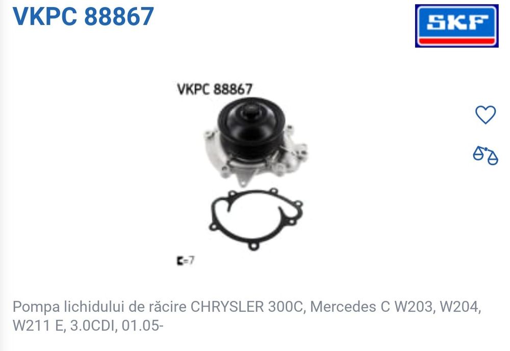 Pompa de apa Mercedes  C E S Vito Sprinter 2.2 3.0