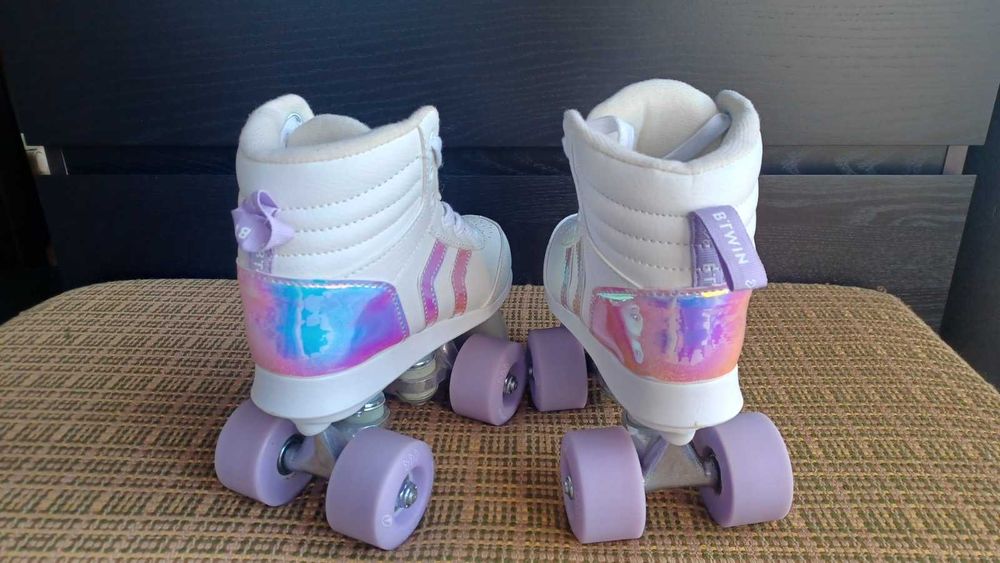 Ролкови кънки QUAD 100, бели, номер 33