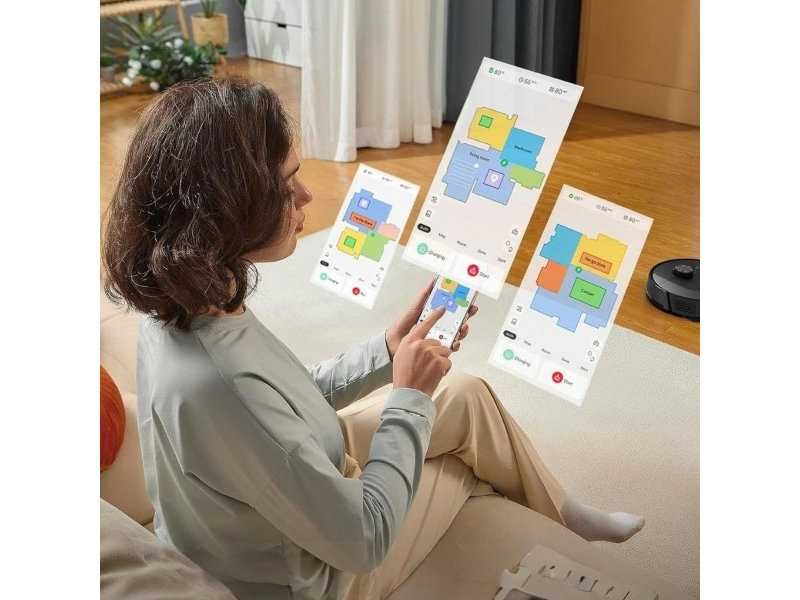 Робот Прахосмукачка с LiDAR и Мобилно Управление Ultenic D10