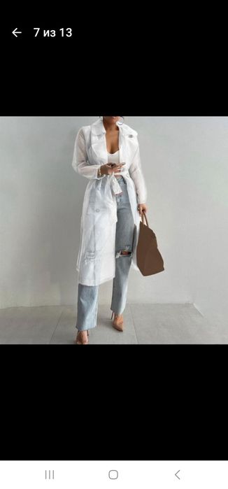 Рубашка-плащ летняя накидка