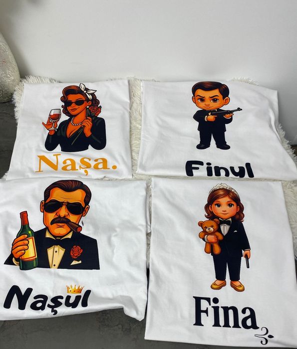 Set 4 tricouri, Nași și fini