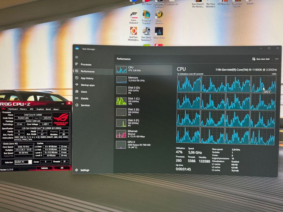 Gaming PC RX 7900 GRE Nitro+ / 64GB / ASUS ROG / i9