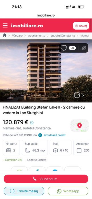APARTAMENT Constanta 2 camere 47 mp !!